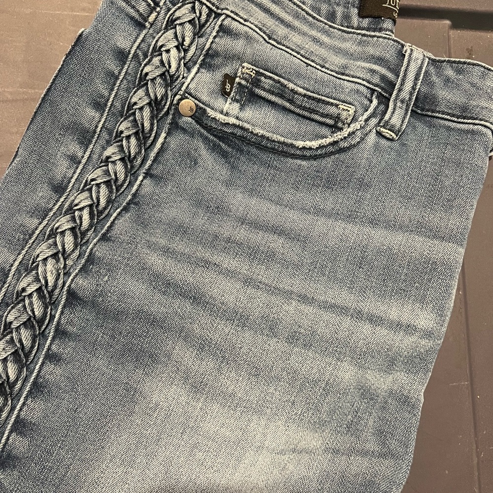 Stylish Judy Blue Jeans with Braided Detail